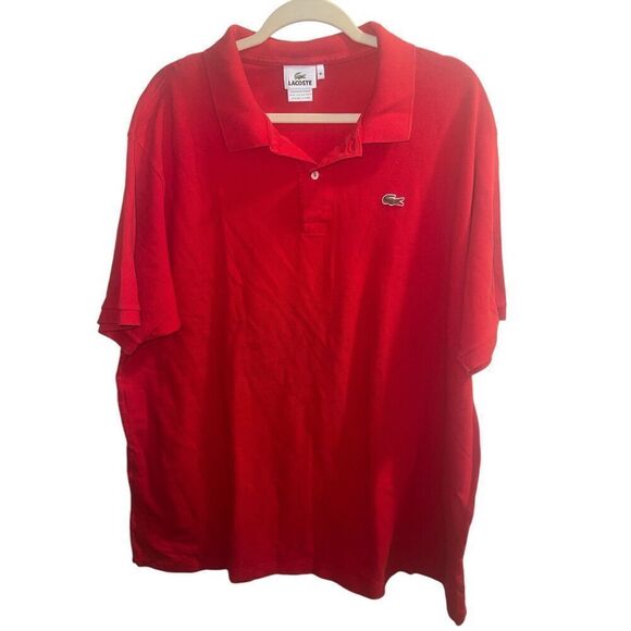 ✨Lacoste Men's Signature Polo Red Sz Large Shirt✨ - Picture 6 of 10